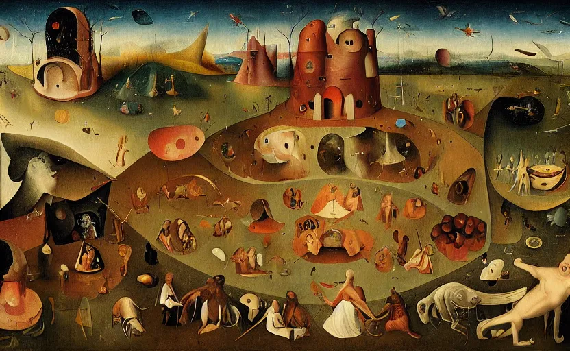 Prompt: a surrealistic painting the her slate theory origin, in the style of hieronymus bosch, digital art, detailed masterpiece