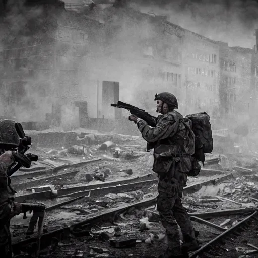 Prompt: world war 3, photography