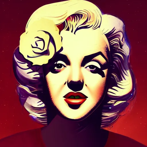 Image similar to beautiful charming goddess of sunshine and roses, inspired by stephanie beatriz and marilyn monroe, character art portrait, deviantart artstation, by alena aenami, by michael whelan, behance hd, bokeh