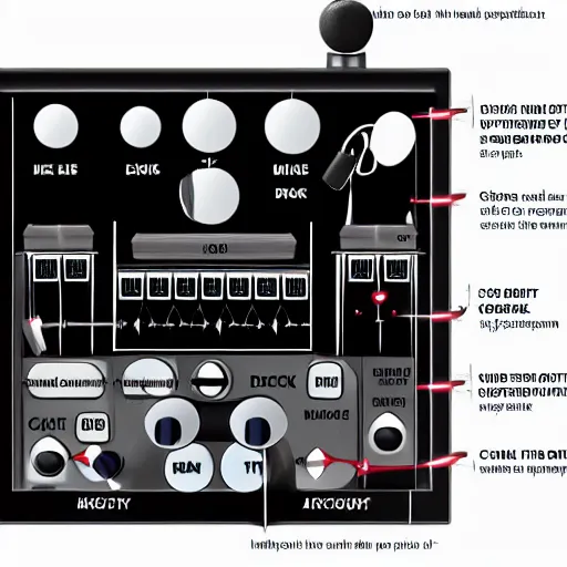 Image similar to a technical diagram representing the ideal way to mic a drum kit,