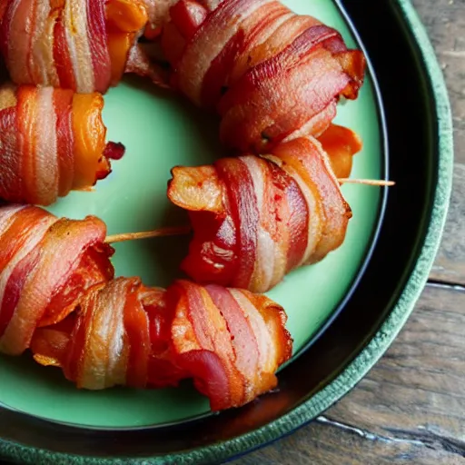 Prompt: bacon wrapped tomato