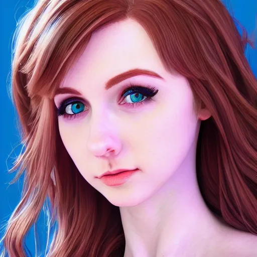 Image similar to amouranth photorealism art, highly detailed