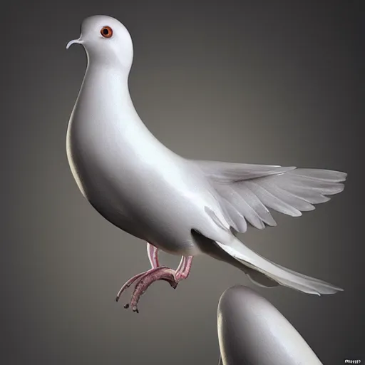 Prompt: a dove made of teeth, ultra realistic, concept art, intricate details, highly detailed, photorealistic, octane render, 8 k, unreal engine, art by frank frazetta, simon bisley, brom