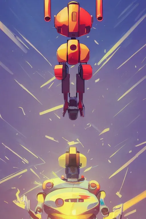 Image similar to metabots medabots medarotto medarot robot minimalist comics, behance hd by jesper ejsing, by rhads, makoto shinkai and lois van baarle, ilya kuvshinov, rossdraws global illumination ray tracing hdr radiating a glowing aura