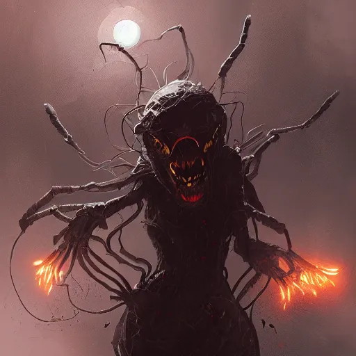 Prompt: arachnophobia, 4k, greg rutkowski, digital art