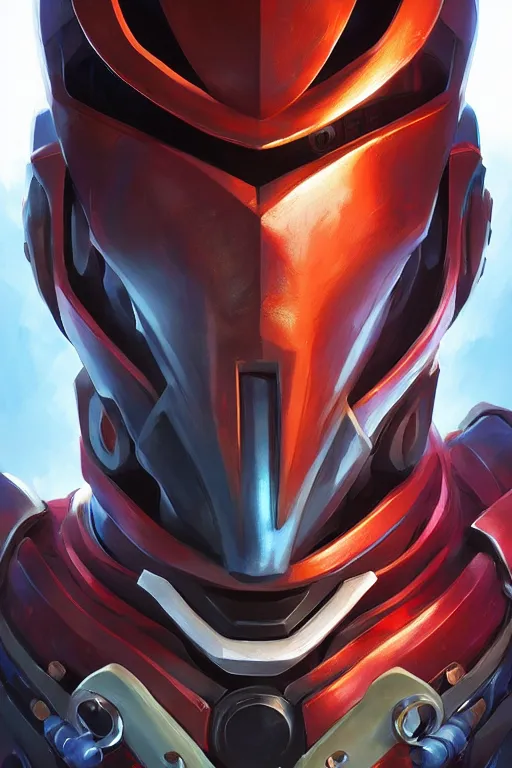 Image similar to epic mask helmet robot ninja portrait stylized as fornite style game design fanart by concept artist gervasio canda, behance hd by jesper ejsing, by rhads, makoto shinkai and lois van baarle, ilya kuvshinov, rossdraws global illumination radiating a glowing aura global illumination ray tracing hdr render in unreal engine 5