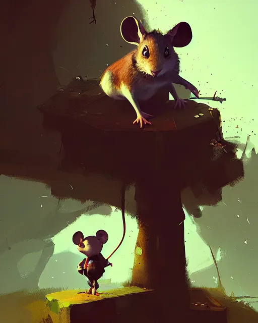 Image similar to mouse king portrait, ismail inceoglu