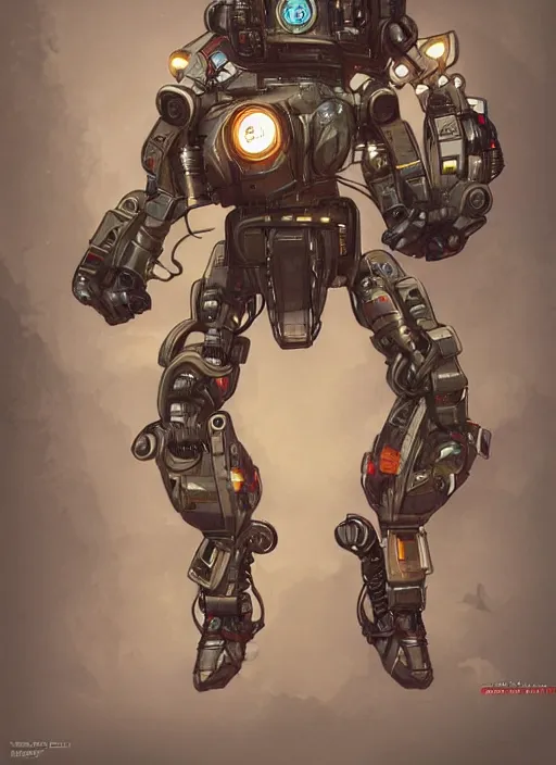 Prompt: cyberpunk pathfinder robot from apex legends character portrait, portrait, concept art, intricate details, highly detailed, vintage sci - fi