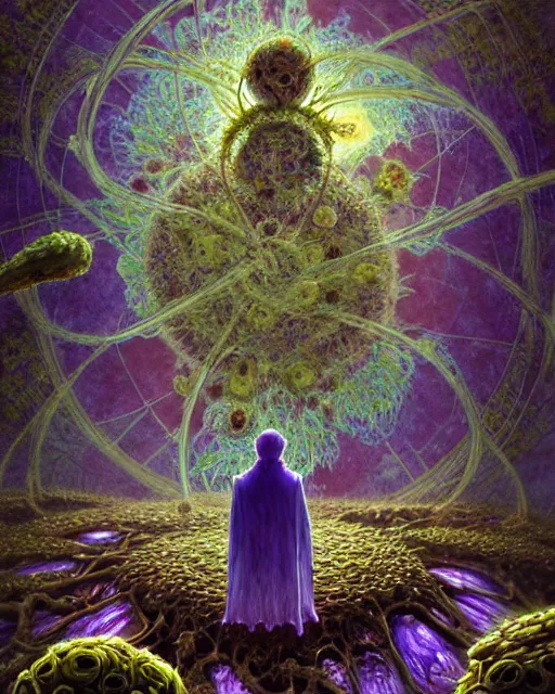 Prompt: the platonic ideal of flowers, rotting, insects and praying of cletus kasady carnage thanos dementor wild hunt doctor manhattan chtulu mandelbulb mandala howl's moving castle botw davinci heavy rain, d & d, fantasy, ego death, decay, dmt, psilocybin, concept art by greg rutkowski and ruan jia