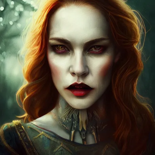 Menacing regal female vampire portrait, atmospheric | Stable Diffusion ...