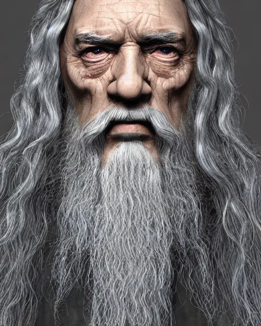 Prompt: jesus christ as gandalf the gray, character art, by various concept artists, redshift render, hyperrealistic face, photorealistic render