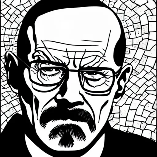 Image similar to walter white as a junji ito drawing