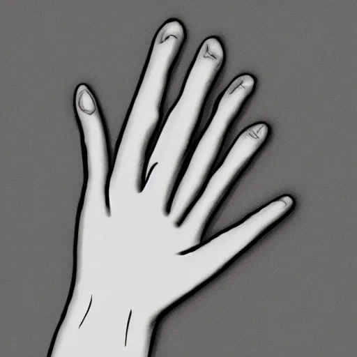 Prompt: thin hand, hyper realistic, highly detailed