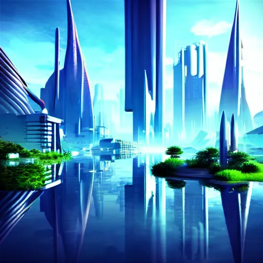 Image similar to zen futuristic city