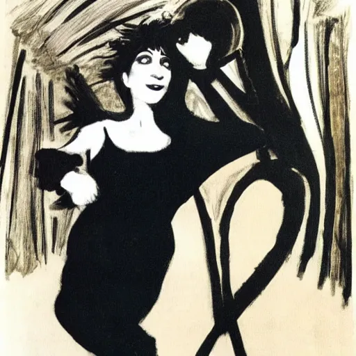 Prompt: Kate bush dancing by Picasso
