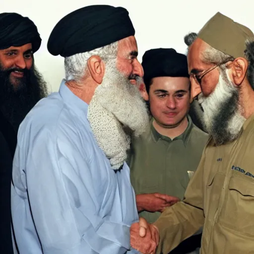 Prompt: George bush meeting Osama bin laden
