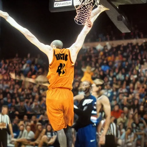 Image similar to nosferatu dunks the basketball and wins the big game, high quality, photograph