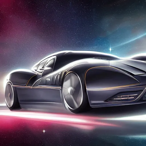 Image similar to galactic car. turbo drive. symmetrical.