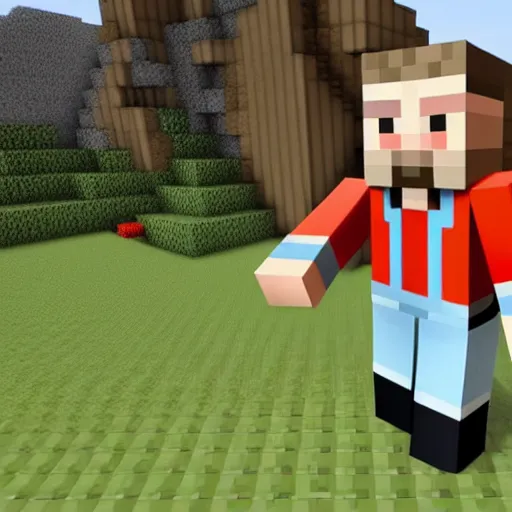 Image similar to paul hollywood minecraft