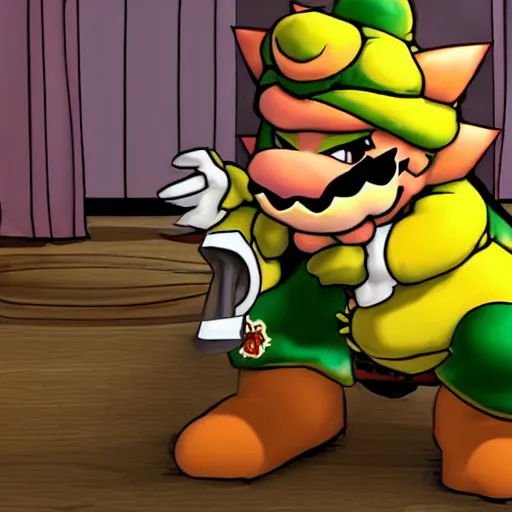 Image similar to bowser doing cocaine