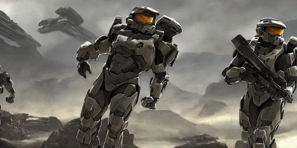 Image similar to Halo Reach concept art