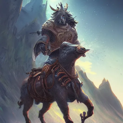 Prompt: Ultrarealistic illustration rafael laguna riding an ox, beautiful, sci-fi high fantasy, intricate, elegant, highly detailed, digital painting, artstation, concept art,