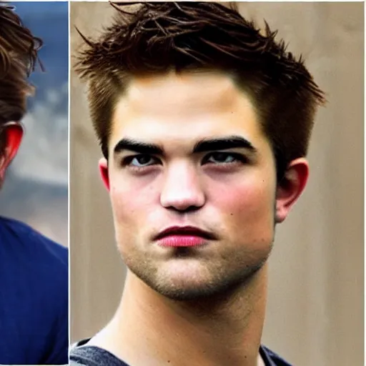 Image similar to robert pattinson mixed with taylor lautner