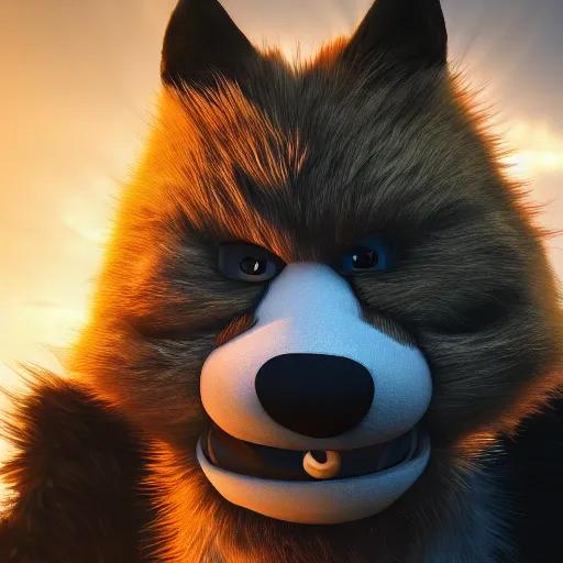 Image similar to furry neckbeard from reddit foxy, 4 k, cinematic photography