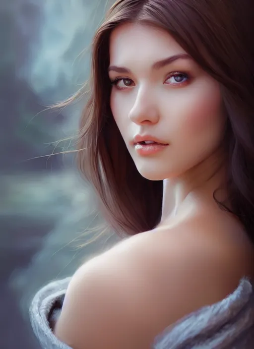 Image similar to photo of a gorgeous young woman in the style of stefan kostic, realistic, sharp focus, 8 k high definition, insanely detailed, intricate, elegant, art by stanley lau and artgerm