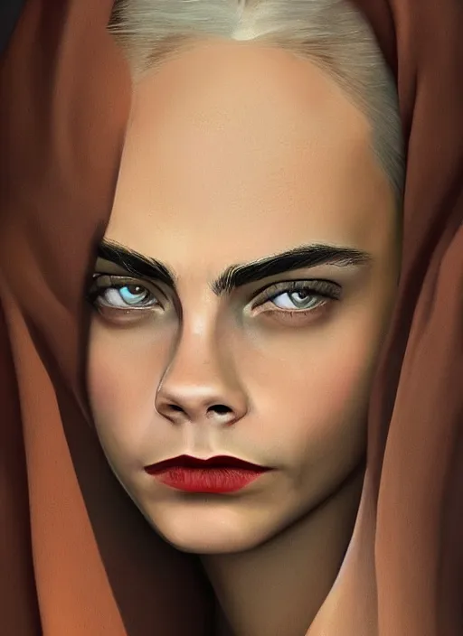 Prompt: cara delevingne as lucrezia borgia, detailed digital art, trending on Artstation