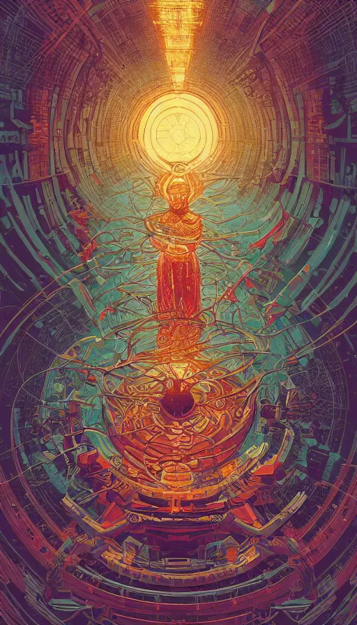 Image similar to the ancient oracle of cosmic travellers, futurism, dan mumford, victo ngai, kilian eng, da vinci, josan gonzalez