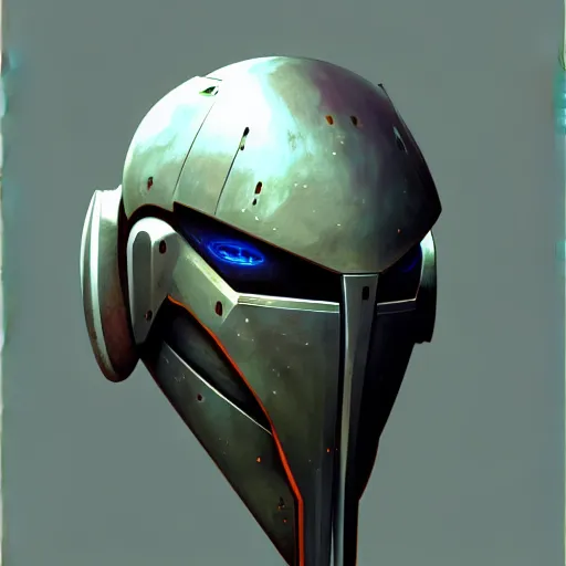 Image similar to detailed concept art of a destiny inspired robot helmet, muted color palette, trending on artstation, award - winning video game concept art by jim burns and greg rutkowski, beksinski, a sci - fi concept art masterpiece, james gilleard, bruegel, alphonse mucha, and yoshitaka amano.