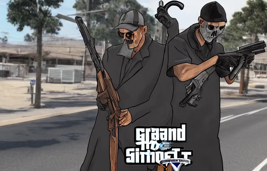 Image similar to grim reaper as a GTA character