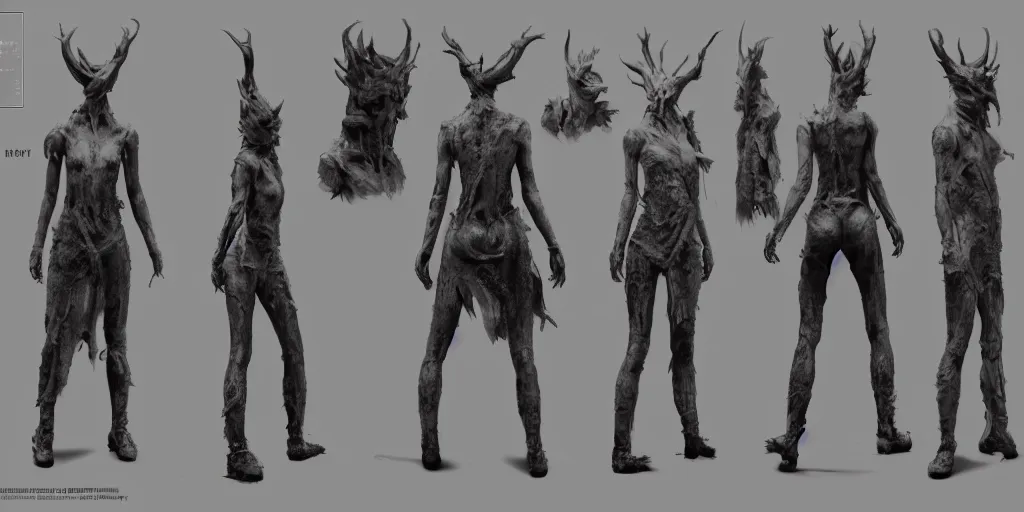 Image similar to silent hill creature, character sheet, concept design, contrast, hot toys, kim jung gi, greg rutkowski, zabrocki, karlkka, jayison devadas, trending on artstation, 8 k, ultra wide angle, pincushion lens effect