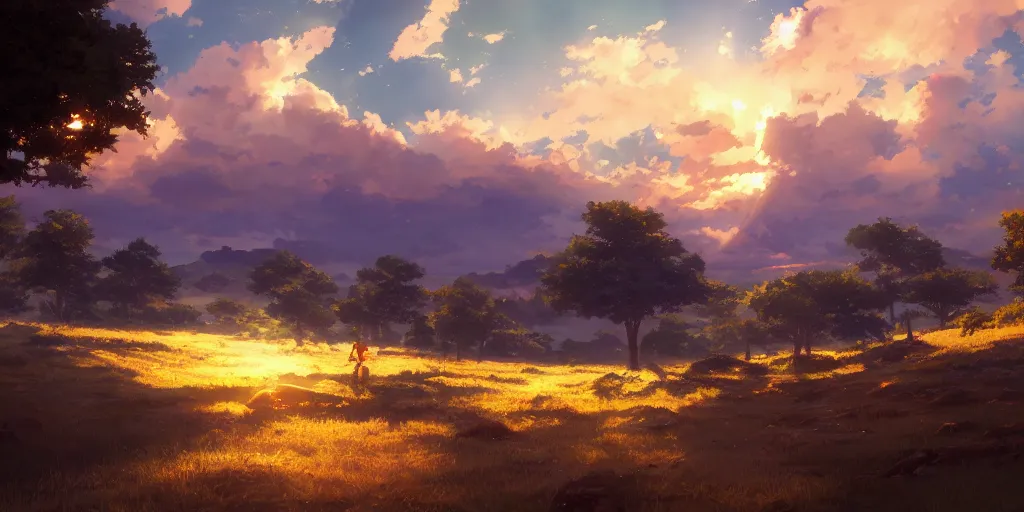 Image similar to a stunning biblical landscape by makoto shinkai