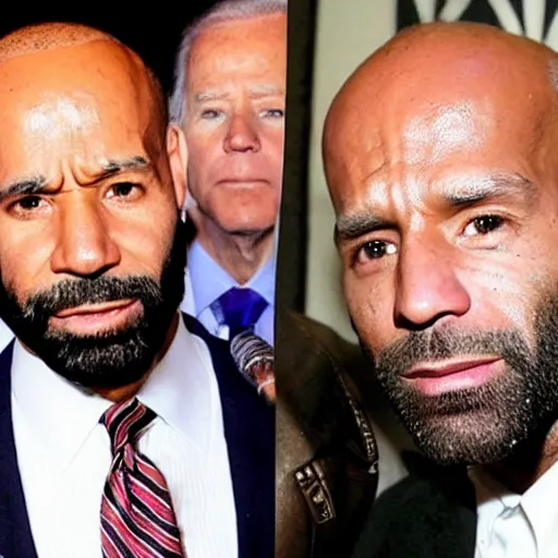 Prompt: (((joe biden))) meets !!!joe budden!!! famous rapper joe budden. radio host joe budden. budden budden budden