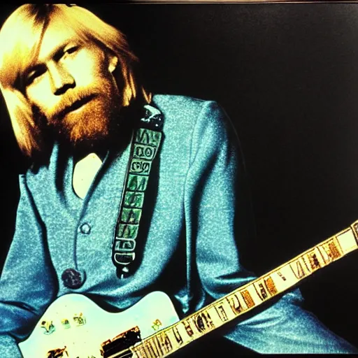 Image similar to duane allman in the style of andy warhol