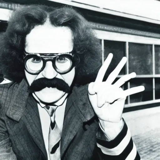 Image similar to Ronald McDonald as a private detective in 1972