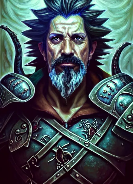 Image similar to a portrait of dani trejo as paladin an ultrafine detailed painting, detailed painting, detailed eyes!!, final fantasy octopath traveler lovecraft ghibly