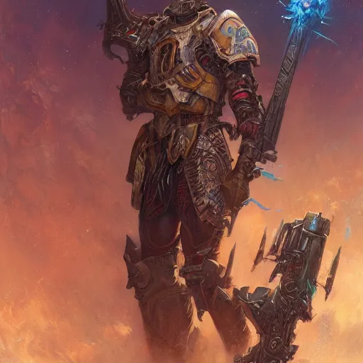 Image similar to The Unicorn Doomslayer, character portrait by Donato Giancola, Craig Mullins, digital art, trending on artstation