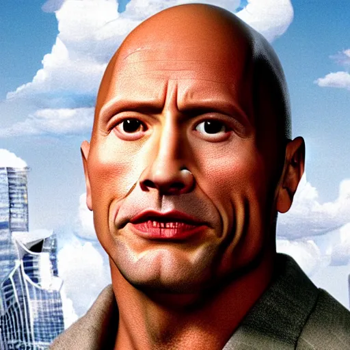 Image similar to Dwayne Johnson as Ms Doubtfire (1993)