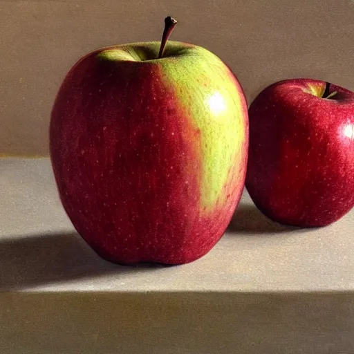 Prompt: still life of an apple, by Calarts