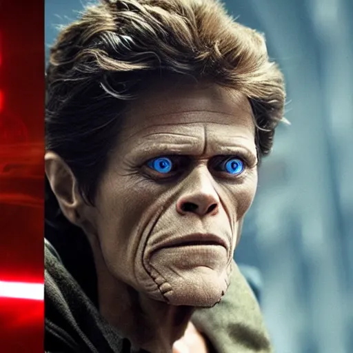 Image similar to Willem Dafoe as a Sith Lord