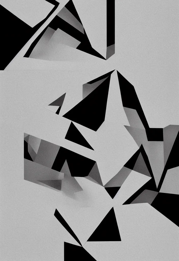 Image similar to graphic design by palefroi, nanae kawahara, damien tran, elements in a composition, white space, greyscale, high contrast, artwork