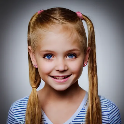 Prompt: photography of a blonde girl with pigtails