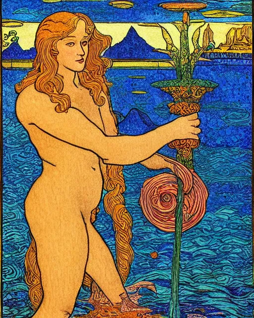 Image similar to neptune by ivan bilibin