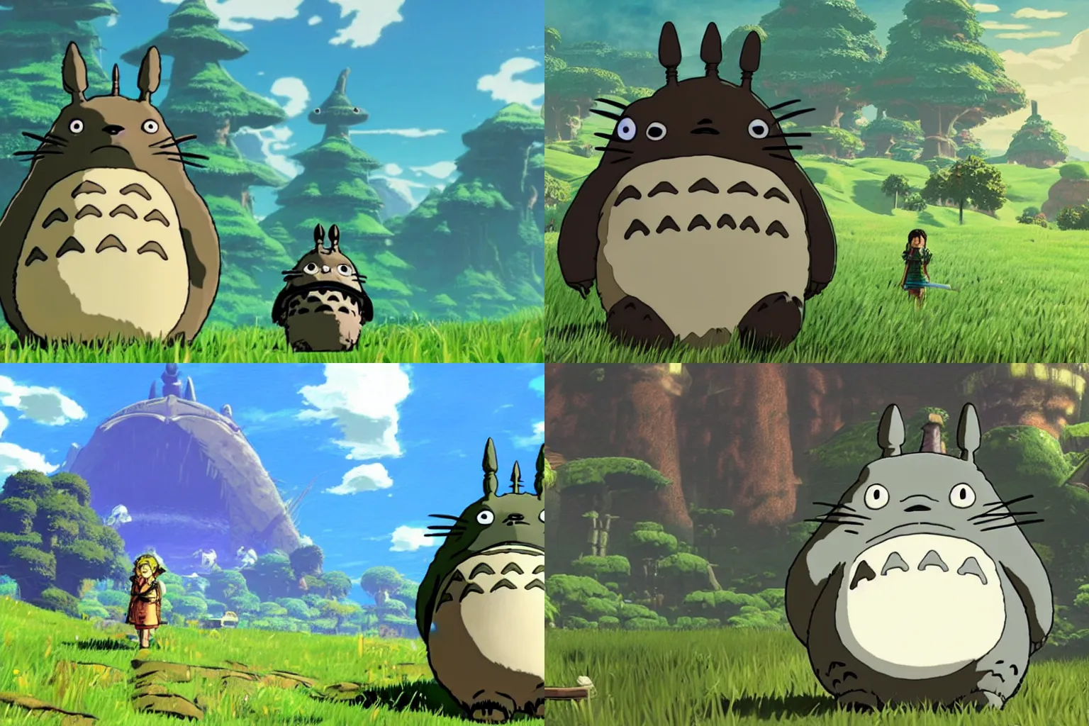 Prompt: Totoro in BOTW