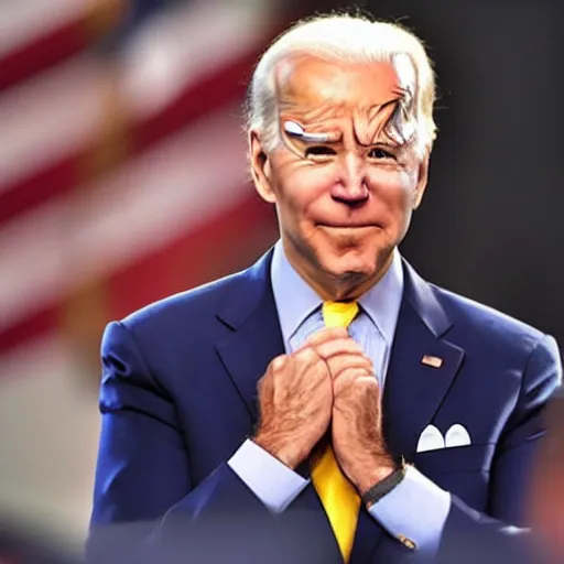 Image similar to joe biden cries on stage