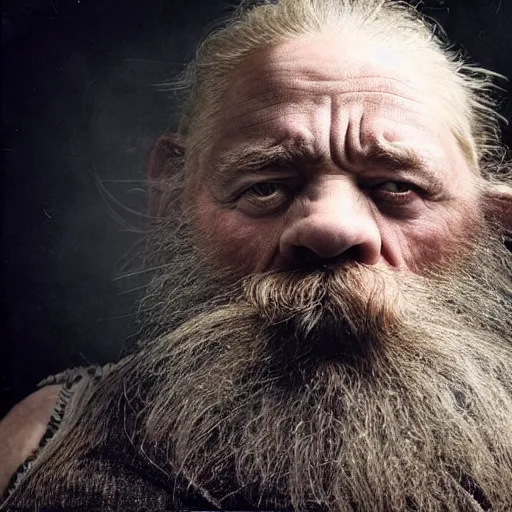 Image similar to damn feisty dwarf degenerate, insanely detailed photo portrait by Annie Leibovitz