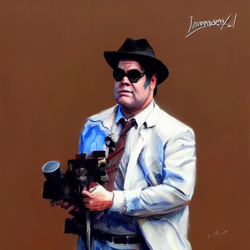 Prompt: concept art of dan akroyd, cinematic shot, painting by jama jurabaev, extremely detailed, brush hard, artstation, high quality, brush stroke